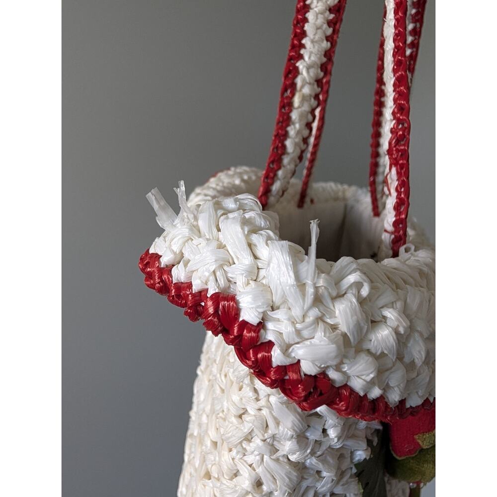 Vintage Magid Straw Strawberry Tote Bag Handbag Woven Raffia Cottagecore... - Picture 7 of 16